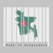 Barcode set the shape to Bangladesh map outline and the color of Bangladesh flag on white barcode with grey background