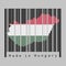 Barcode set the shape to Hungary map outline and the color of Hungary flag on black barcode with grey background