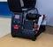 Barcode Sticker Printing Machine. Black machine with ribbon in machine. Prepared for Barcodes that track general products. Use