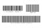 Barcodes icon collection set isolated on white background. Black striped code for digital identification. Vector code