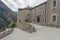 BARD,ITALY/ AOSTA-VALLEY-JUNE 14,2019.Entrance to the fort of Bard impressive military fortress located on a  a rock of 444 metres