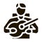 bard playing on guitar icon Vector Glyph Illustration