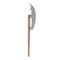 Bardiche Long Poleaxe Weapon on white. 3D illustration