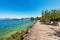 Bardolino Verona Veneto Italy - Promenade on Lakeshore of Lake Garda
