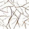 Bare branches without leaves. Late autumn seamless pattern