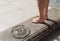 Bare feet in Hindu temple