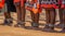 Bare feet of Swazi woman dancers with handmade rattlesn Swaziland  Mantenga