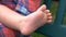 Bare foot of newborn baby.