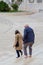 Bare Foot Pilgrim Paying a Promise in Fatima, Portugal