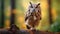 The Bare-legged Owl or Cuban Screech Owls at a nest on a tree. Gymnoglaux lawrencii