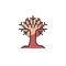 Bare tree filled outline icon