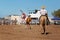 Bareback Bucking Bronc Riding At Country Rodeo