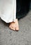 Barefoot Nazarene, Holy Week in Seville, Andalusia, Spain