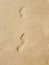 Barefoot sand footprints steps footsteps