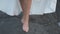 Barefooted Girl With White Nails