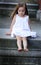 Barefooted Toddler in White