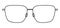 Barely There Rectangle frame glasses fashion accessory illustration. Sunglass front view for Men, women, silhouette