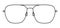 Barely There Rectangle frame glasses fashion accessory illustration. Sunglass front view for Men, women, unisex flat rim