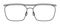 Barely There Rectangle frame glasses fashion accessory illustration. Sunglass front view, Men, women, unisex silhouette