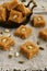 Barfi - indian sweet with coconut flakes, cardamom and cashew