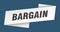 bargain banner template. bargain ribbon label.