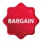 Bargain misty rose red starburst sticker button