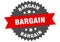 bargain sign. bargain circular band label. bargain sticker