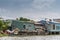 Barge as junk storage along Kinh 28 canal in Cai Be, Mekong Delta, Vietnam