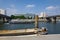 Barge in the bank of seine river