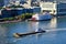 Barge Being Pushed up Savannah River