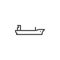 Barge boat line icon