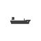 Barge boat vector icon