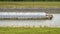 barge on the Chain of Rocks Canal of Mississippi River