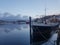 Barge in harbour