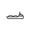 Barge line icon. water transportation symbol. isolated vector image