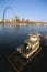 Barge on Mississippi River