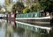 Barge moored on the canal