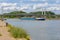 Barge passing under the bridge of Kanne