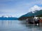 A barge in port at valdez harbor