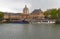 A barge on the river Seine