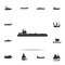 barge ship icon. Detailed set of water transport icons. Premium graphic design. One of the collection icons for websites, web desi