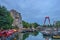 Barges and cafes at the Old Harbour