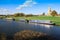 Barges on Nene River at Fotheringhay