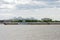 Barges and Tugboat on Mississippi River in New Orleans