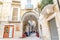 Bari, Italy - March 8, 2019: Labyrinthine alleyways in the old town of the Italian city of Bari, next to the Adriatic