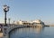 Bari, italy: promenade lampposts on the adriatic sea