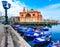 Bari, Italy, Puglia: Street view of the Margherita Theater in the old harbor