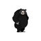 Baribal sad Emoji. American Black Bear wailful emotion isolated