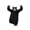 Baribal yogi. American Black Bear yoga. Wild animal zen and relaxation