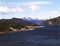 bariloche argentina,nahuel huapi lake mountain with snow panoramic viux,island and luxury building